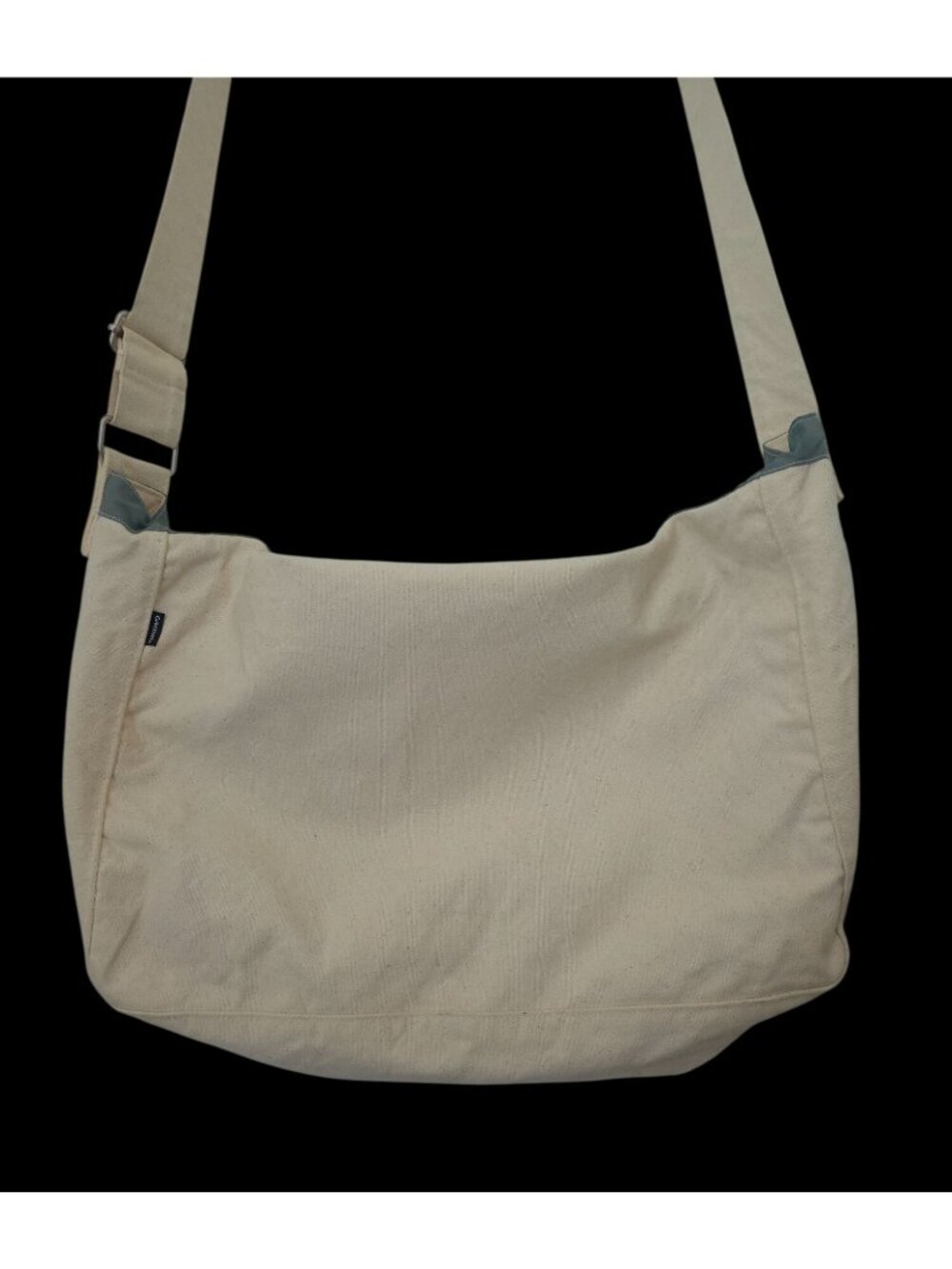 Covernat Authentic Logo Beige Canvas Messenger Bag Adjustable Strap - Picture 3 of 6